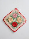 vintage floral crotchet pot holder