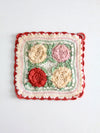 vintage floral crotchet pot holder