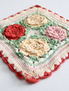 vintage floral crotchet pot holder