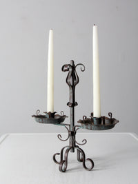 vintage wrought iron candle holder