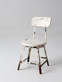vintage child's wood and metal school chair