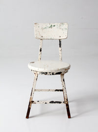 vintage child's wood and metal school chair