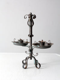 vintage wrought iron candle holder