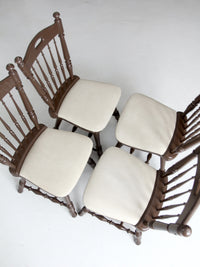 vintage painted oak dining chairs set of 4