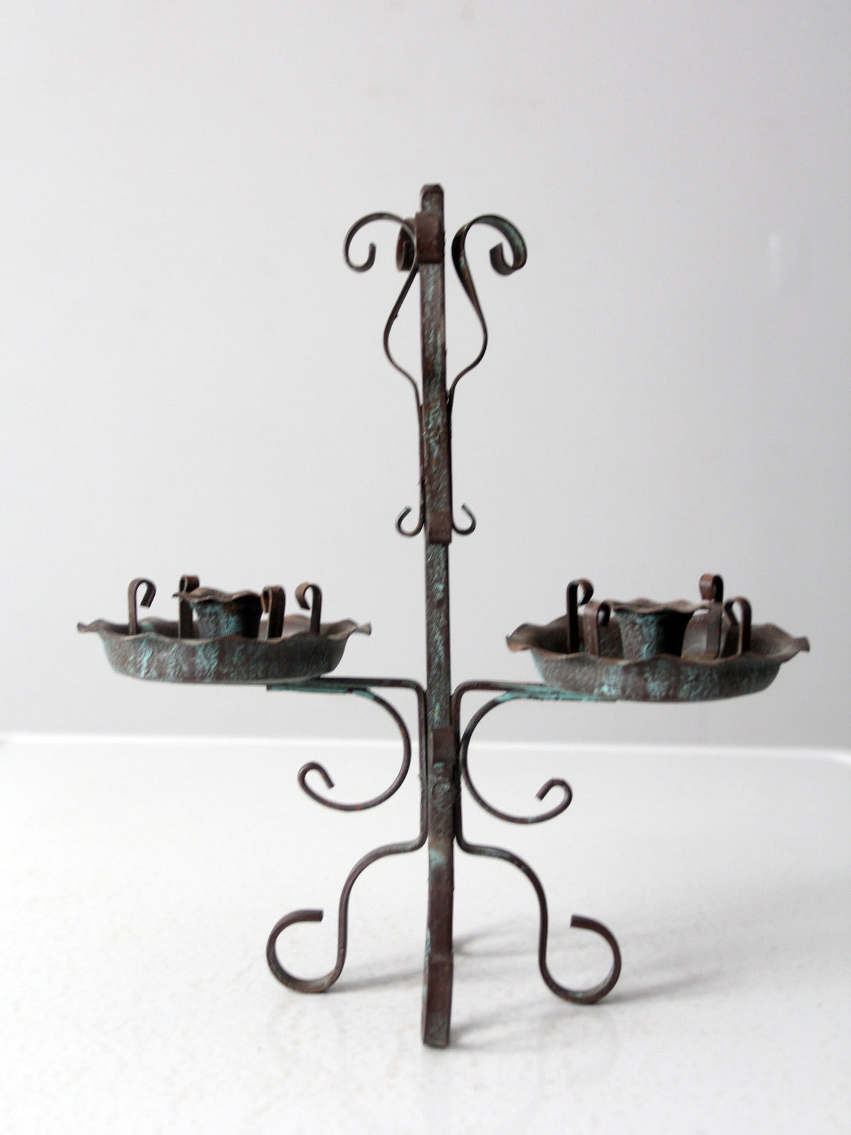 vintage wrought iron candle holder