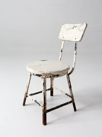 vintage child's wood and metal school chair