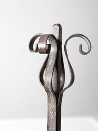 vintage wrought iron candle holder