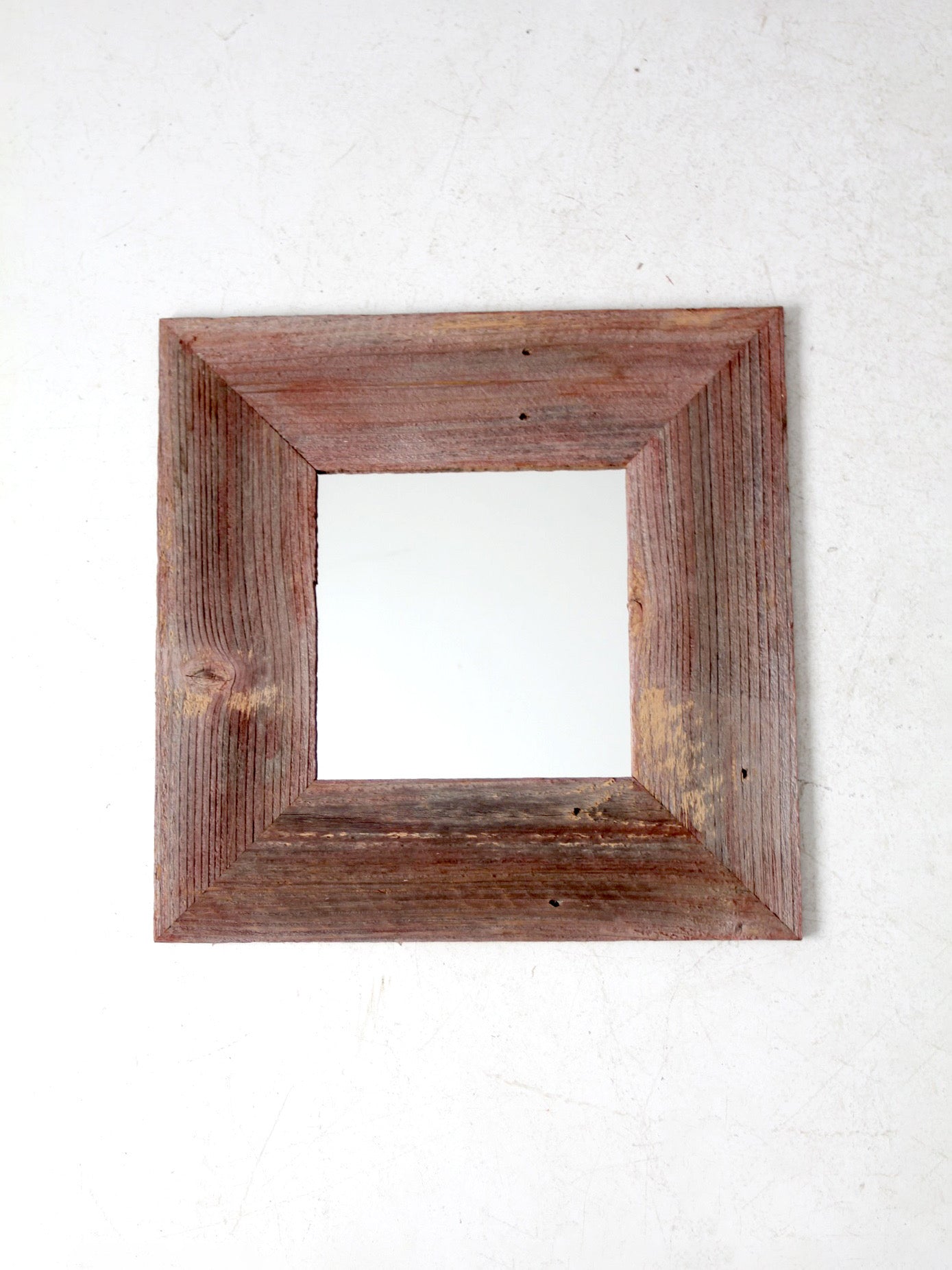 vintage barn wood wall mirror