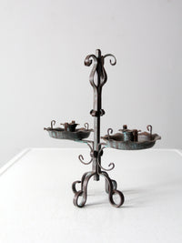 vintage wrought iron candle holder