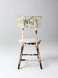 vintage child's wood and metal school chair