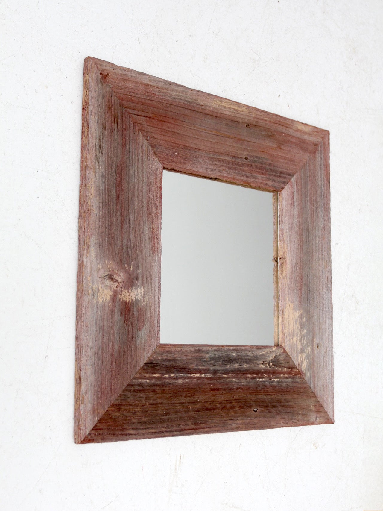 vintage barn wood wall mirror
