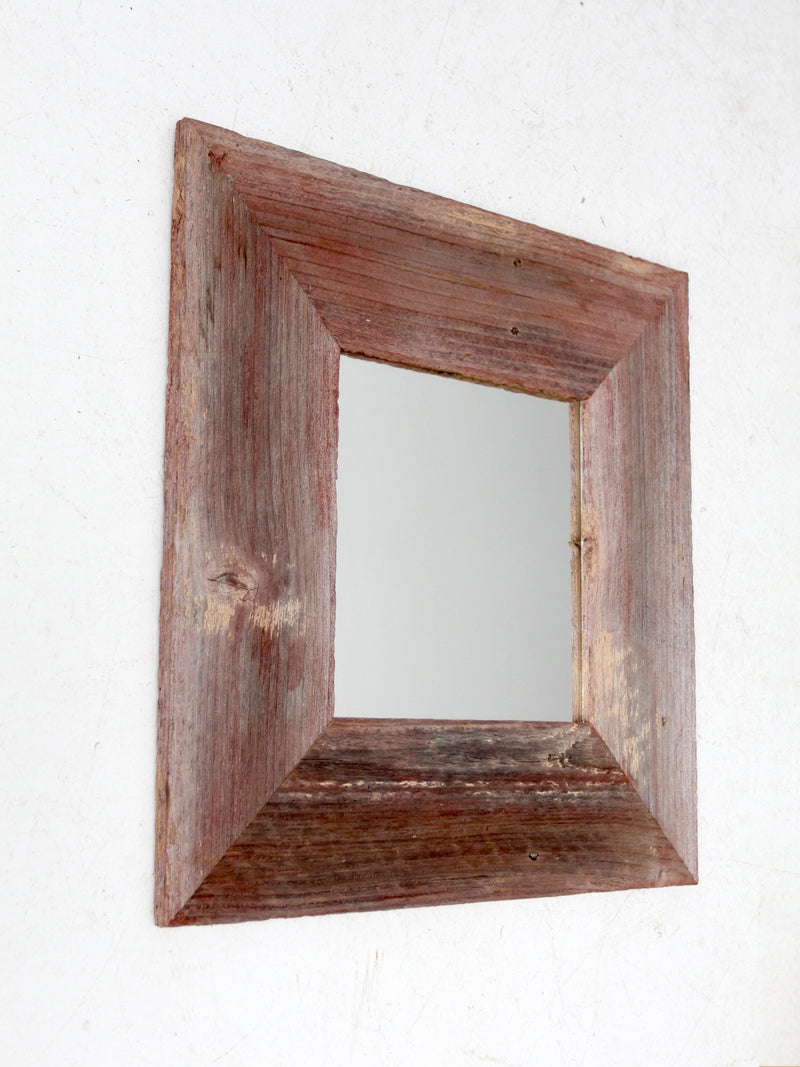vintage barn wood wall mirror