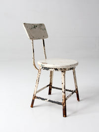 vintage child's wood and metal school chair