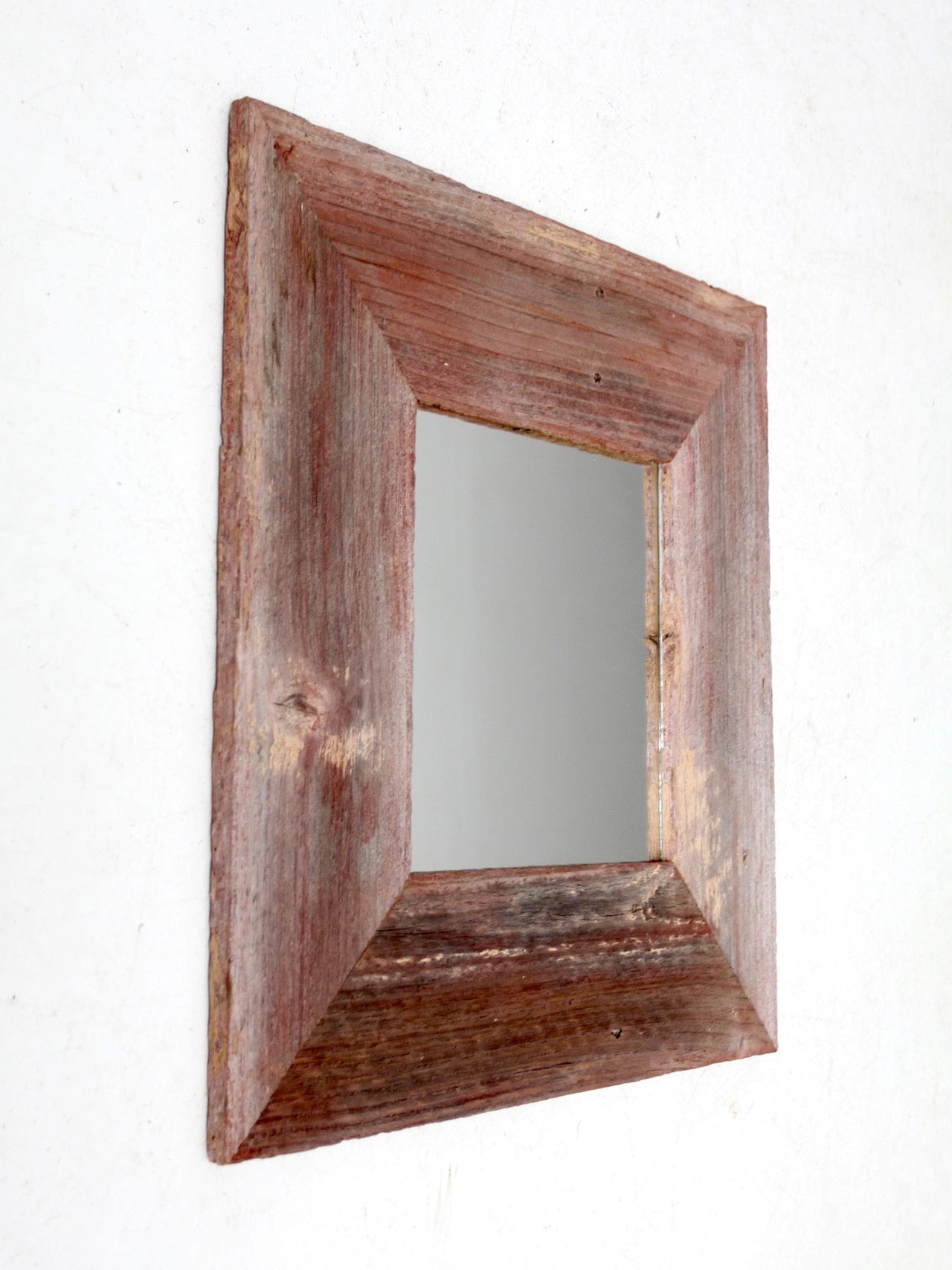 vintage barn wood wall mirror