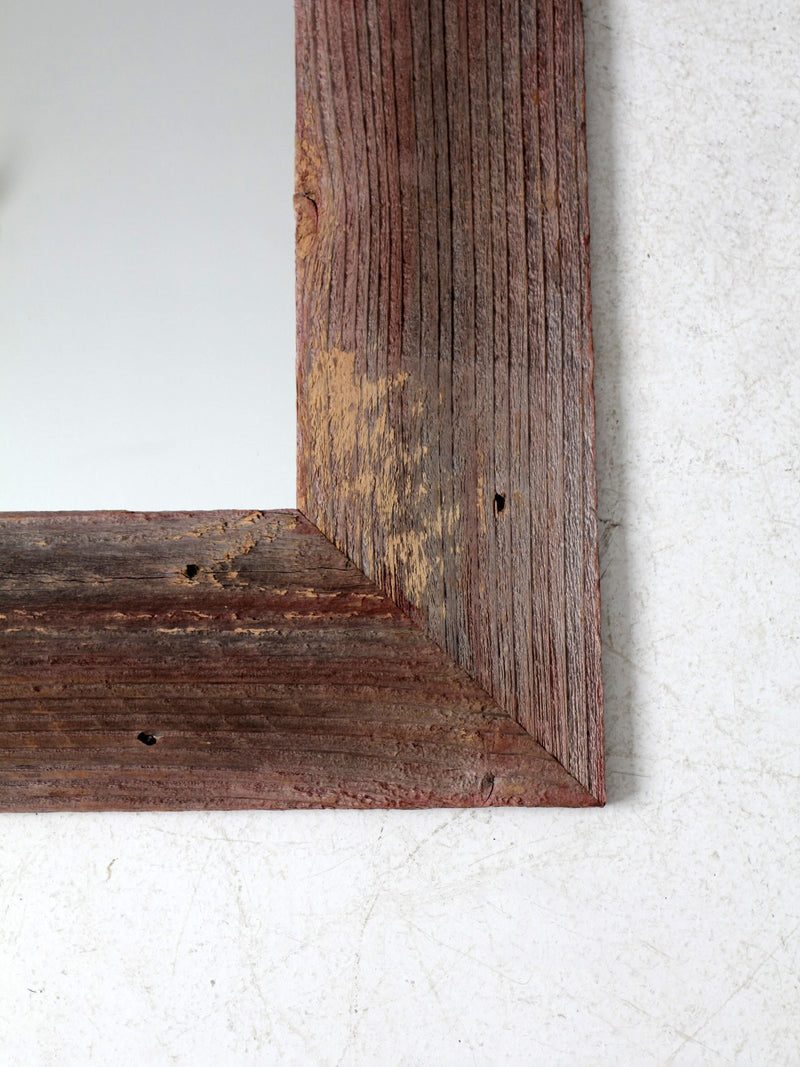 vintage barn wood wall mirror