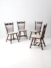 vintage painted oak dining chairs set of 4