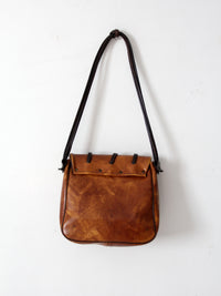vintage sculptural faux leather shoulder bag