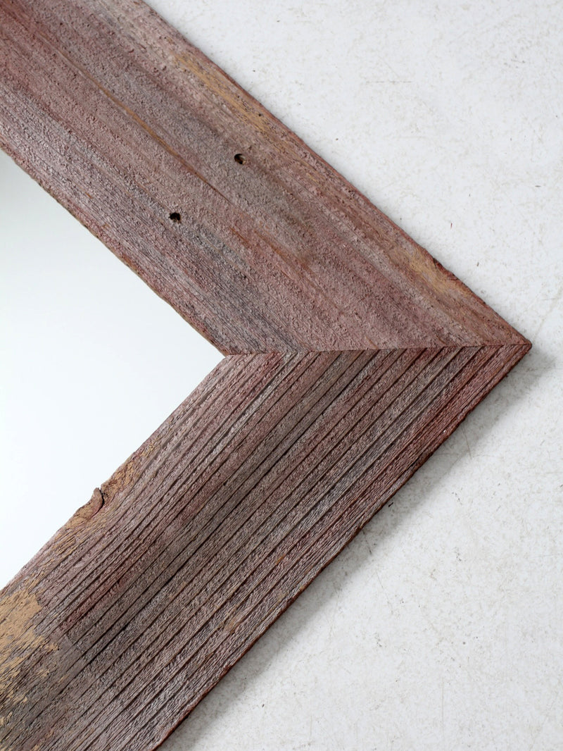 vintage barn wood wall mirror