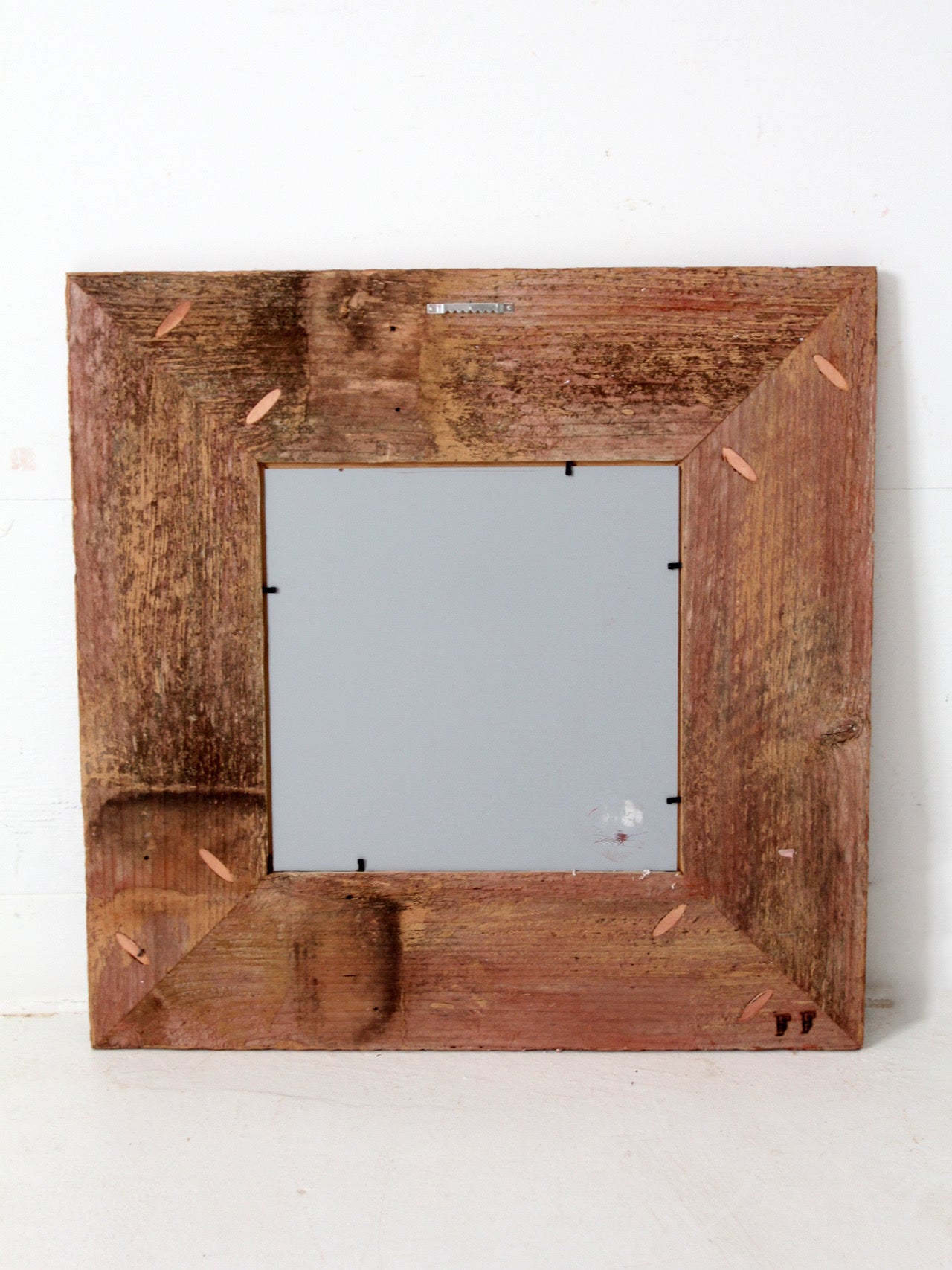 vintage barn wood wall mirror