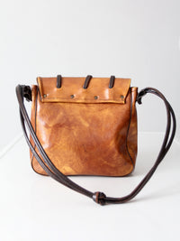 vintage sculptural faux leather shoulder bag