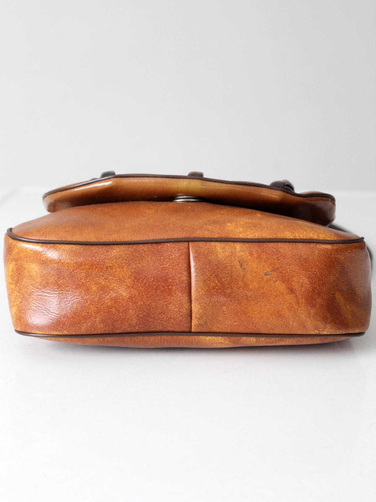 vintage sculptural faux leather shoulder bag