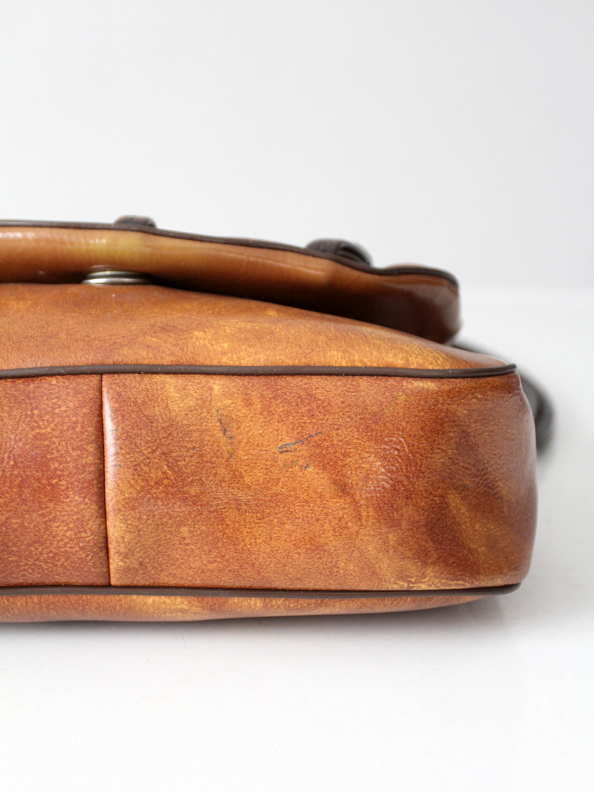 vintage sculptural faux leather shoulder bag