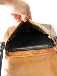vintage sculptural faux leather shoulder bag