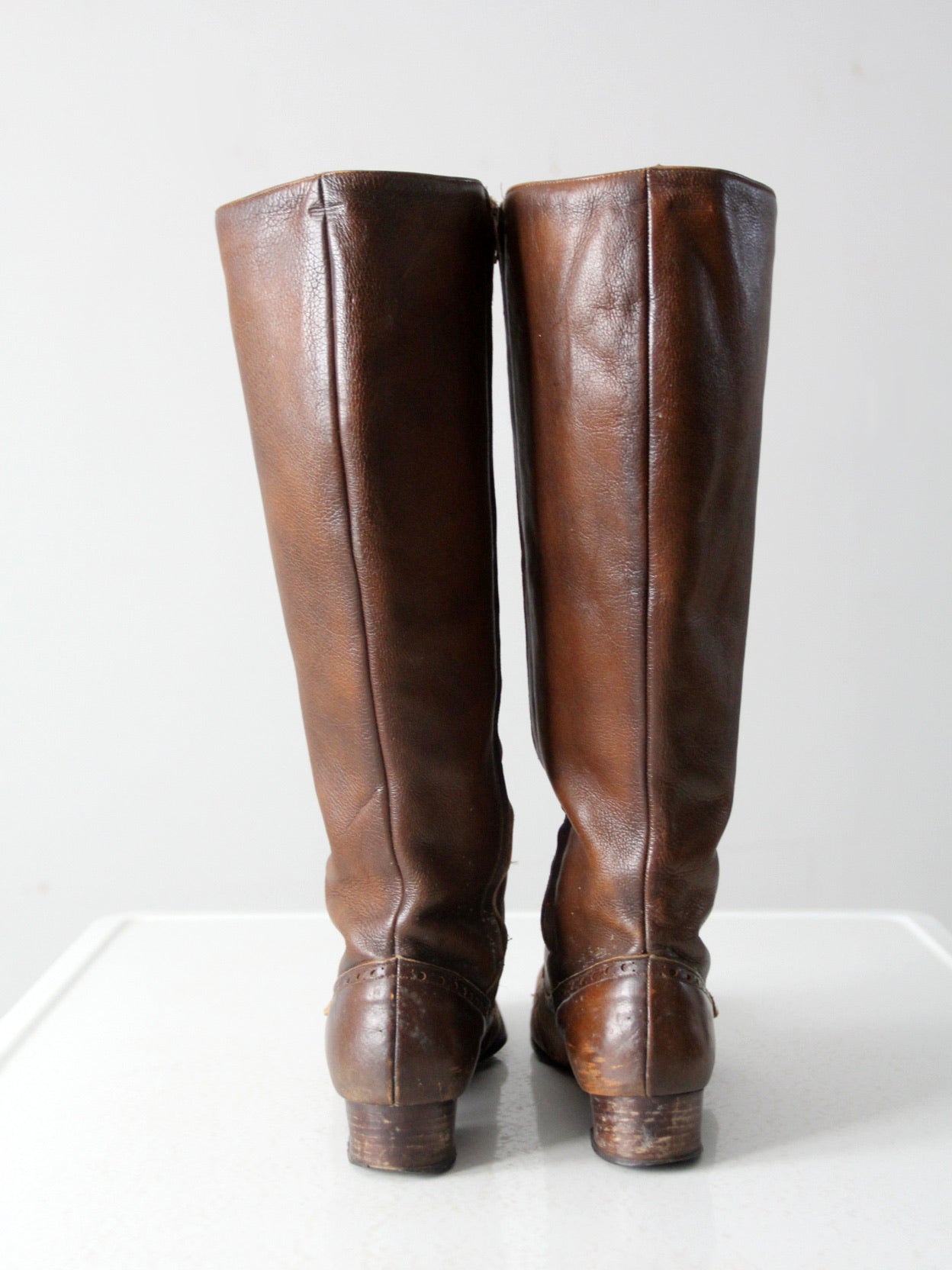 Vintage 60s Joyce Fleece Lined Tall Leather Boots