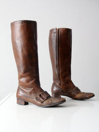 vintage 60s Joyce fleece lined tall leather boots