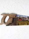 vintage painted saw