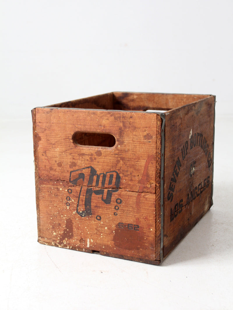 vintage 7up wood crate