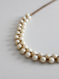 mid-century faux pearl and gold-tone necklace