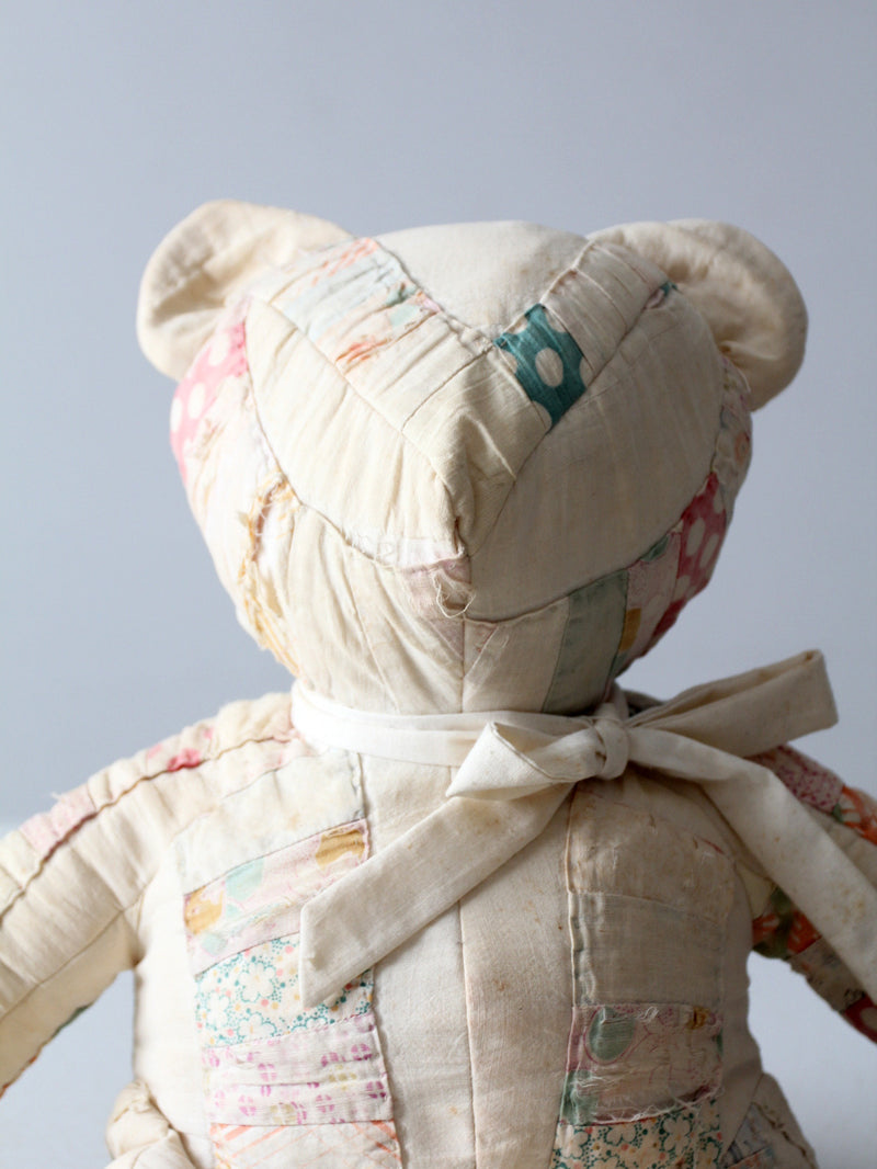 antique patchwork teddy bear