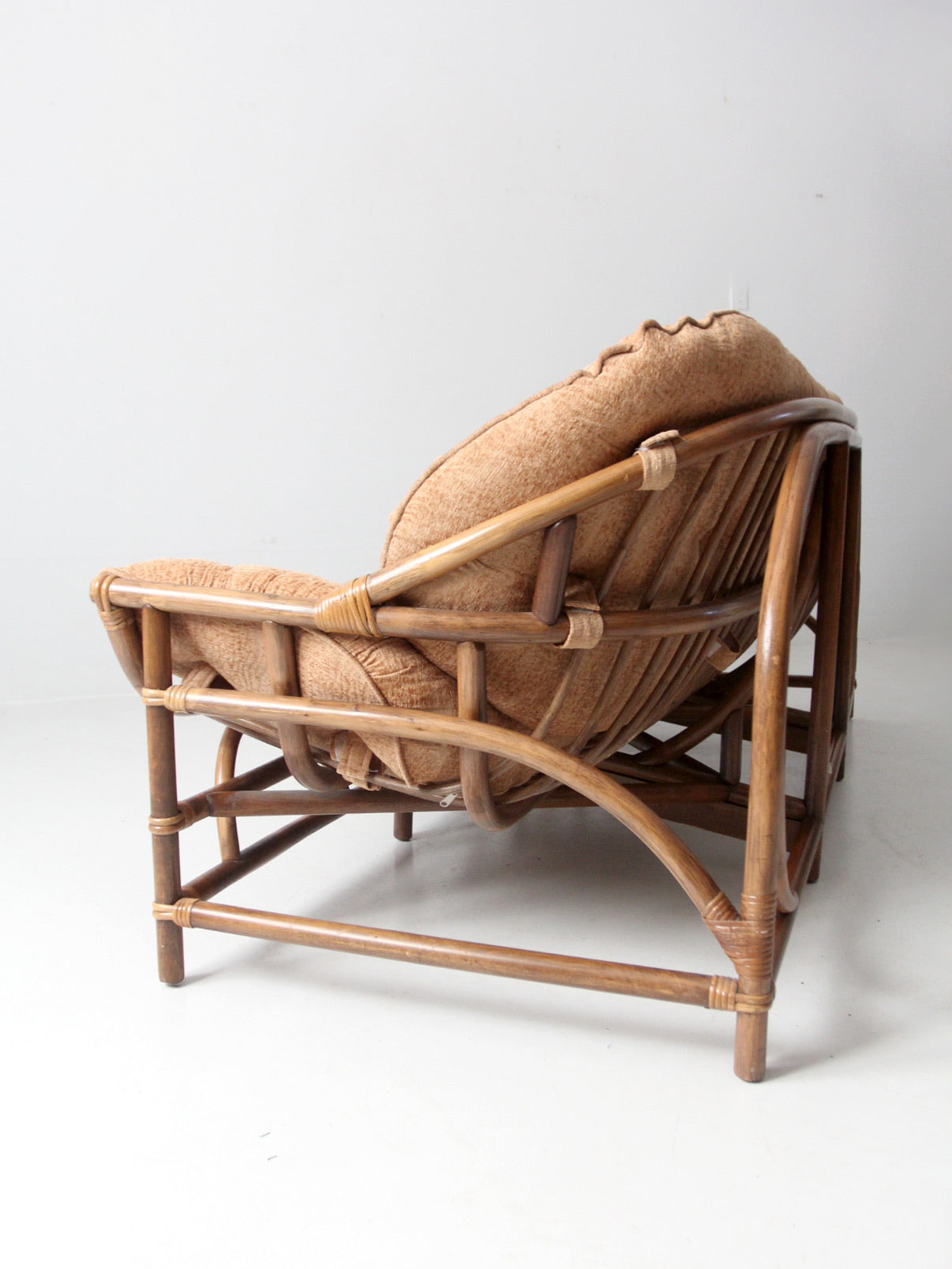 mid-century Clark Casual Furniture rattan sofa