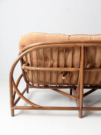 mid-century Clark Casual Furniture rattan sofa