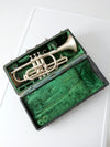 1940s Holton Collegiate silver plate trumpet with case