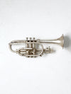 1940s Holton Collegiate silver plate trumpet with case