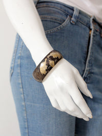 vintage 1970s mixed metal elephant bangle bracelet