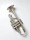 1940s Holton Collegiate silver plate trumpet with case