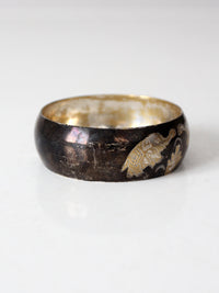 vintage 1970s mixed metal elephant bangle bracelet