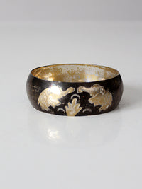 vintage 1970s mixed metal elephant bangle bracelet