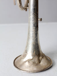 1940s Holton Collegiate silver plate trumpet with case
