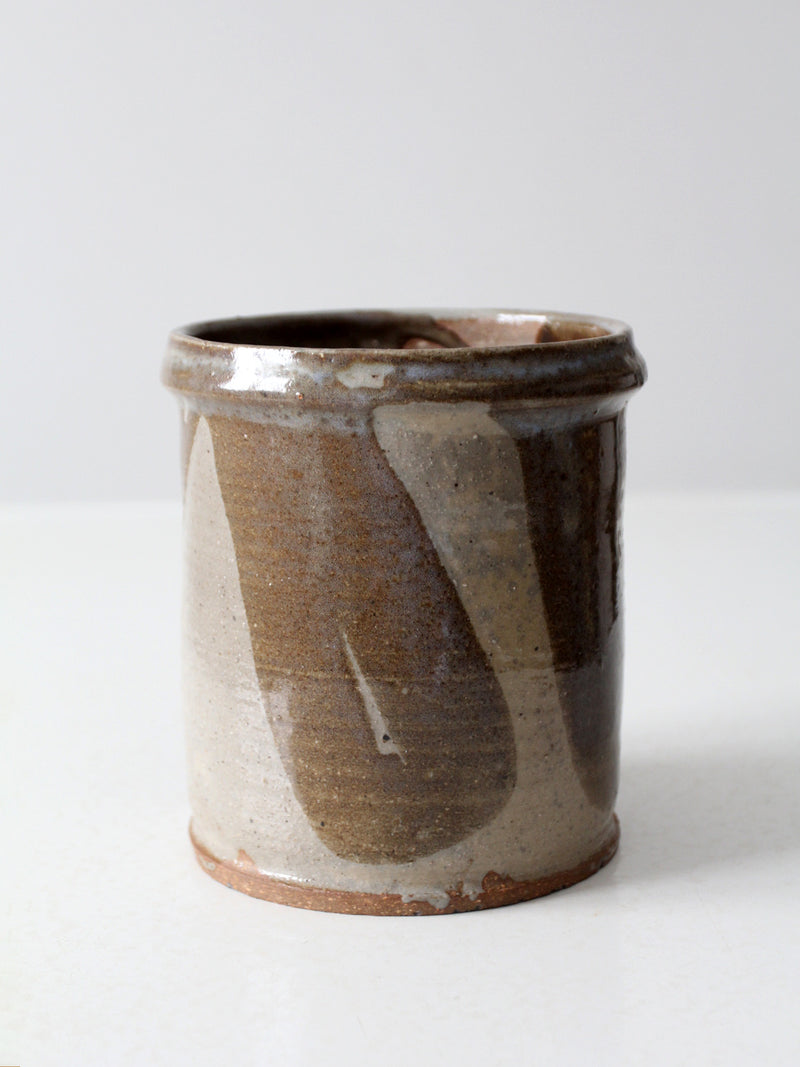 vintage studio pottery crock