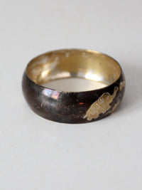 vintage 1970s mixed metal elephant bangle bracelet