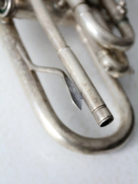1940s Holton Collegiate silver plate trumpet with case