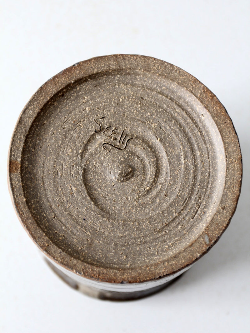 vintage studio pottery crock