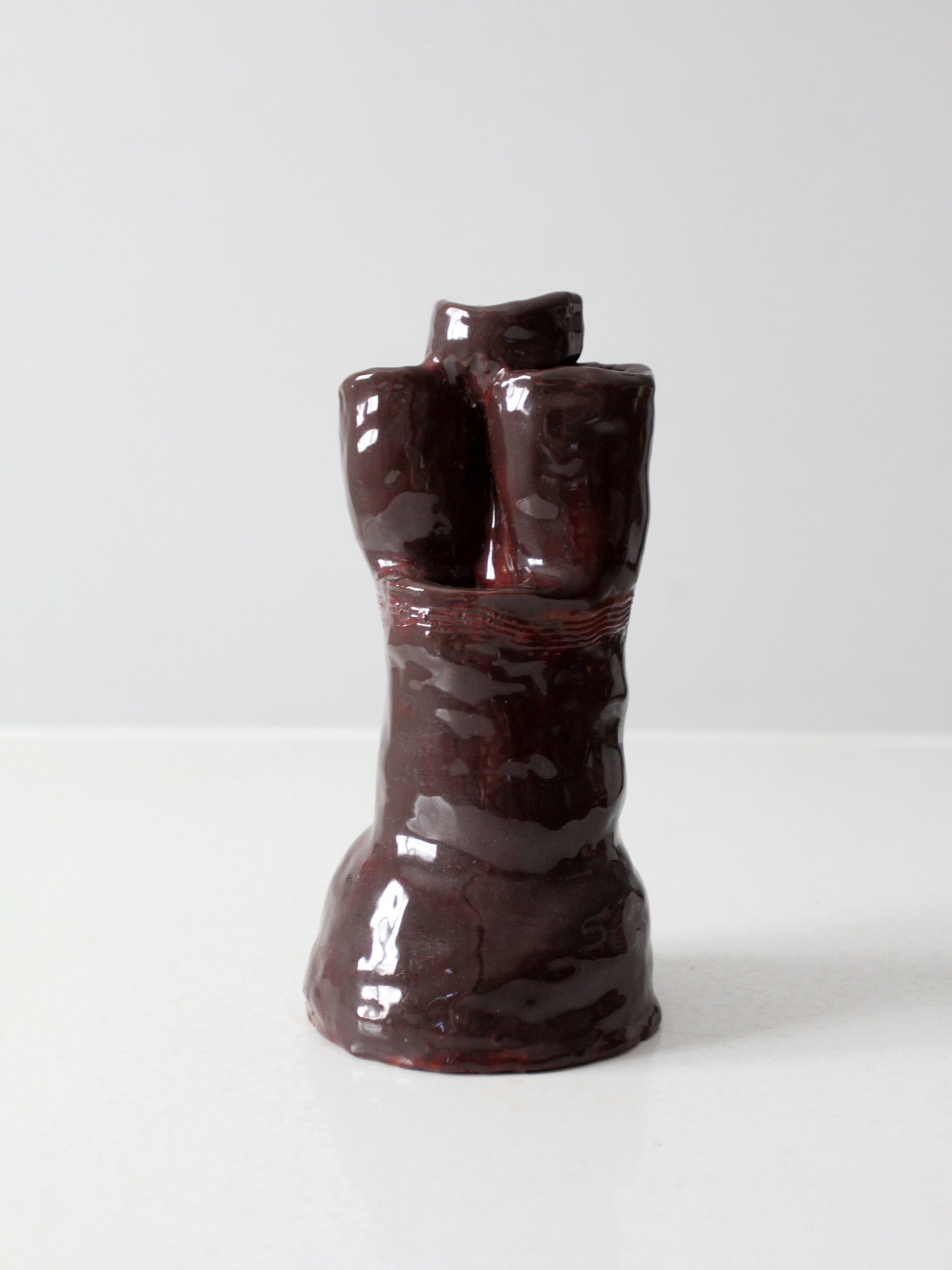vintage free form studio pottery vase