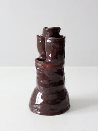 vintage free form studio pottery vase