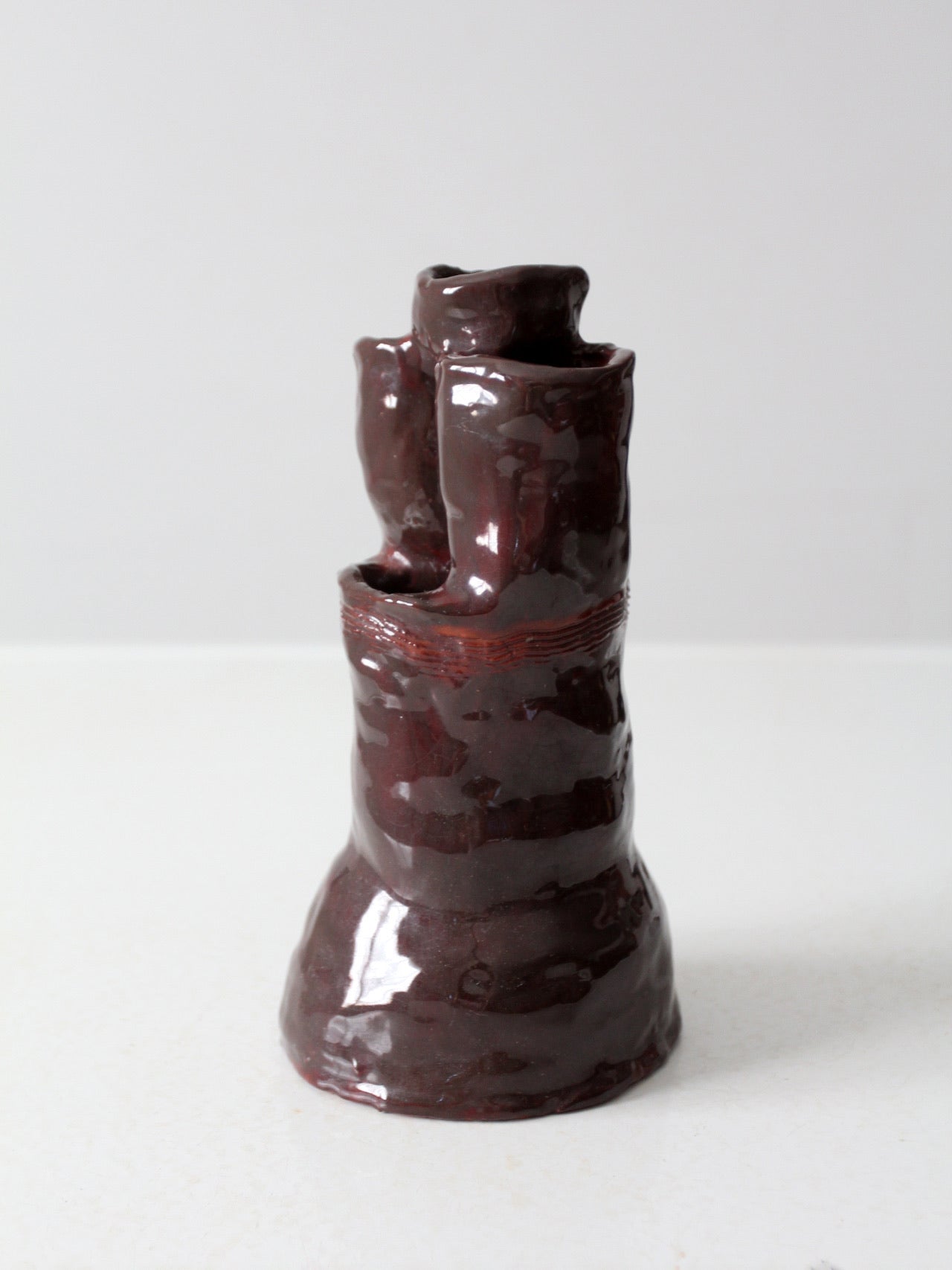 vintage free form studio pottery vase