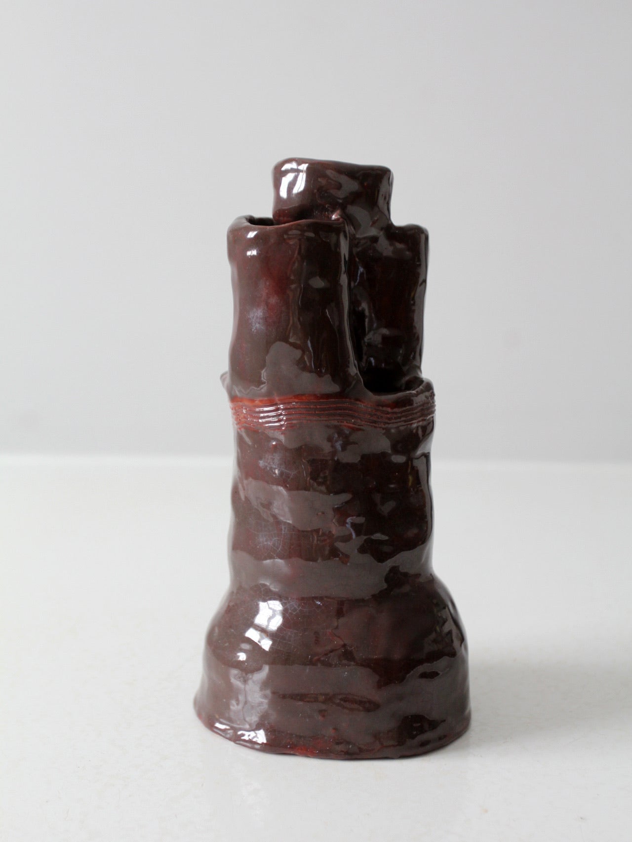 vintage free form studio pottery vase
